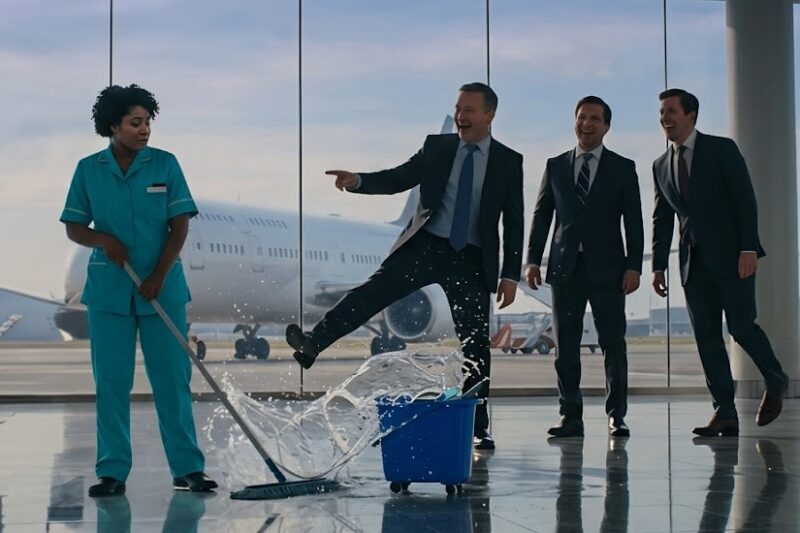 The Quiet Black Janitor Mopping the Airport Floor… Was Actually the Woman Who Owned the Airline 