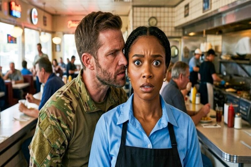 “You’re In Danger—Pretend I’m Your Husband,” Navy Seal Whispered to the Black Waitress