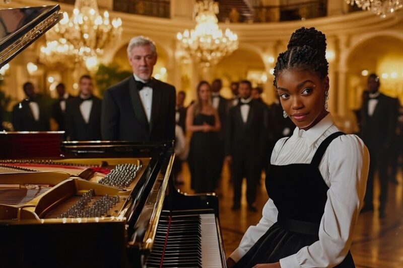 Rich Man Forces Black Waitress to Play Piano to Mock Her, But Her Talent Leaves Him Speechless