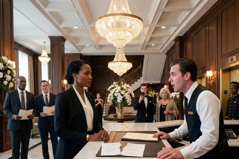 Clerk Tore Up Black Woman’s Reservation — Nearly Wet Himself When He Found Out She Owned the Hotel 