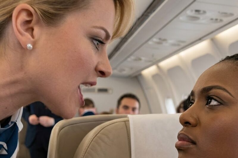 Flight Attendant Slapped Black Mom holding Baby — Didn’t Know Her Husband Owned the Airline! 