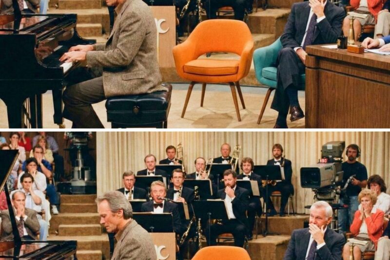 Johnny Carson laughed when Clint Eastwood sat at the piano but seconds later he broke down 