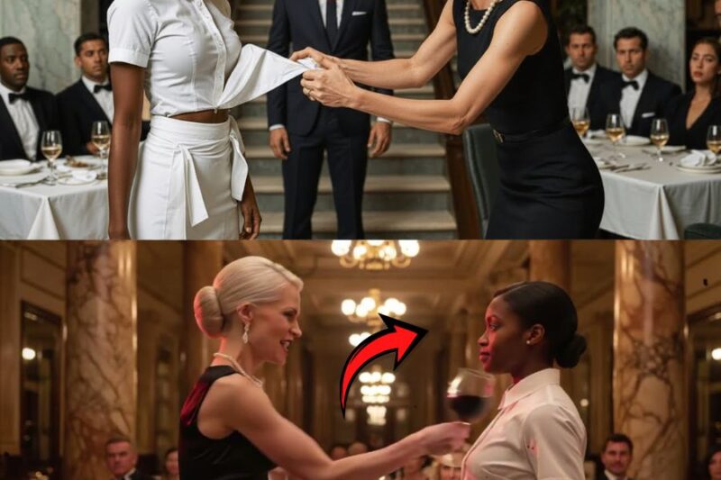 Racist Woman Tore The Dress Thinking She Was Just A Black Waitress – Her Millionaire Husband Saw…