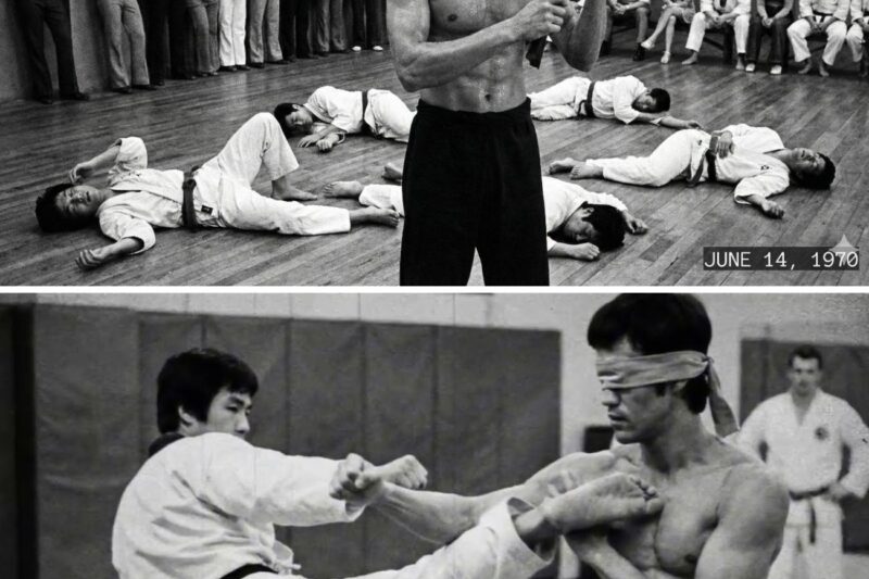 Bruce Lee Fought Blindfolded Against 5 Black Belts 1970 — Only Used Sound Beat All Incredible 
