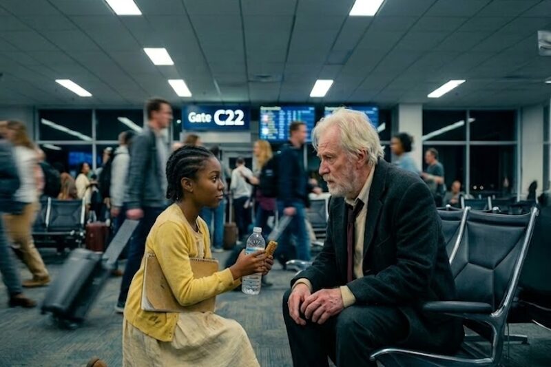 Millionaire Sat Alone at Terminal — Until Black Kid Did Something No One Expected 