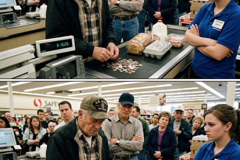 Veteran Counted Coins for BREAD — What Clint did Next STUNNED Entire Store 