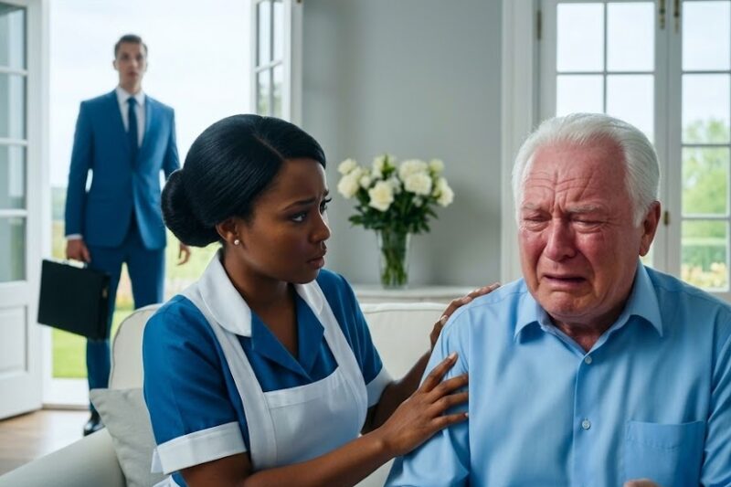 Billionaire Saw His Father Crying in the Black Maid’s Arms—Then She Exposed a Hidden Truth 
