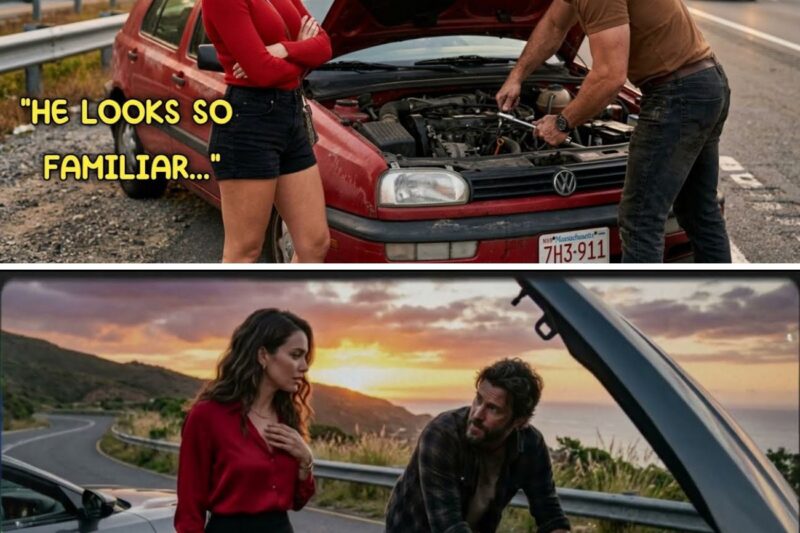 A Single Dad Stopped in a Storm to Fix a Millionaire’s Car — Then Realized the Stranded Driver Was the First Love Who Abandoned Him