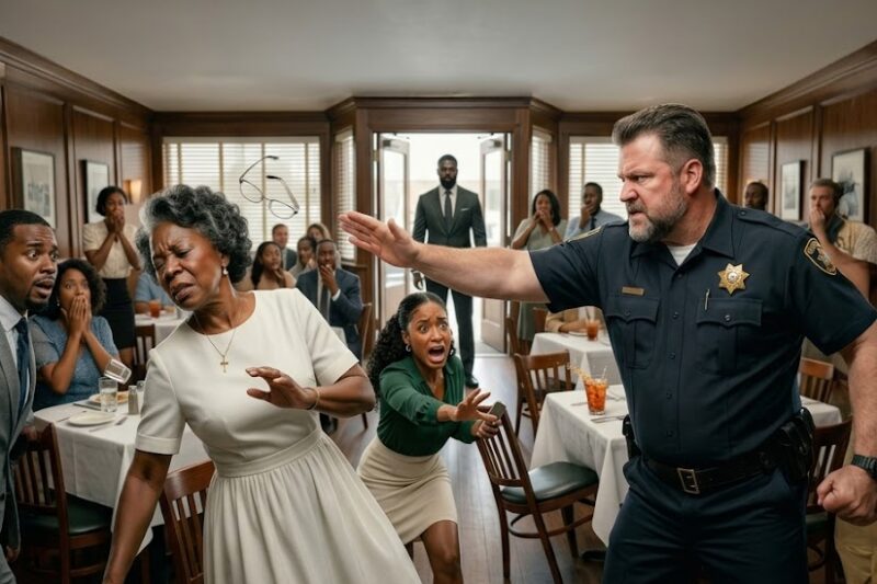 THE SHERIFF SLAPPED A GRANDMA IN A PACKED RESTAURANT—THEN A MAN IN A THREE-PIECE SUIT WALKED IN AND TURNED THE SHERIFF GHOST-WHITE