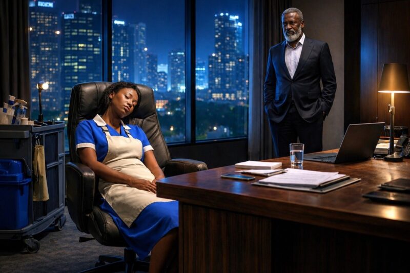 She falls asleep in her billionaire boss’s armchair… without knowing he was there.