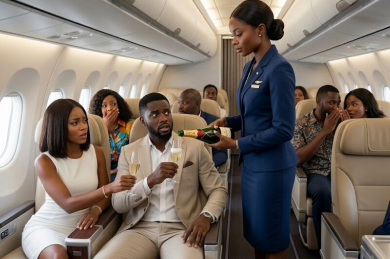 He told me he was going to a meeting, but he showed up hugging another woman on my international flight.