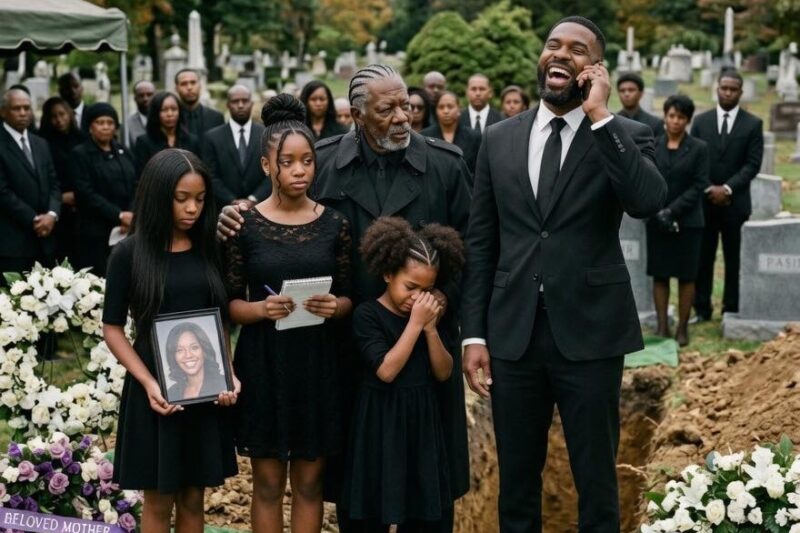 At my daughter’s funeral, my son-in-law announced he was sending my three granddaughters away so he could “start over,” never knowing the girls had hidden the notebook, recordings, and secrets that would destr0y him on his wedding day.