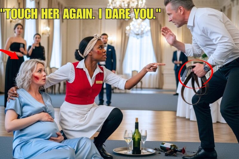 No One Dared to Stop the Billionaire CEO Beating His Pregnant Wife—Until a Black Waitress Stepped In