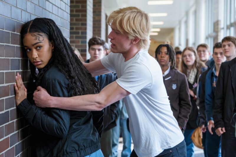 High School Bully Attacks Black Girl, Then Freezes When He Learns Who Her Father Is 