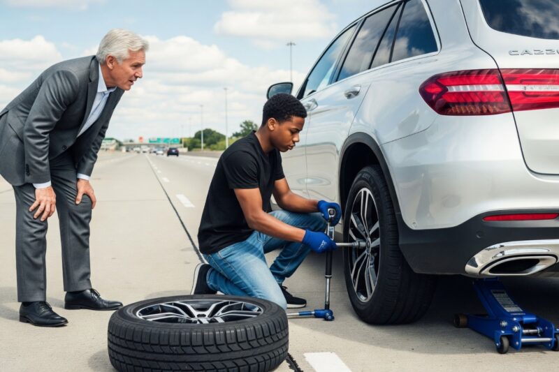 Black Boy Helped a Billionaire Fix His Tire — What Happened Next Changed His Life Forever 