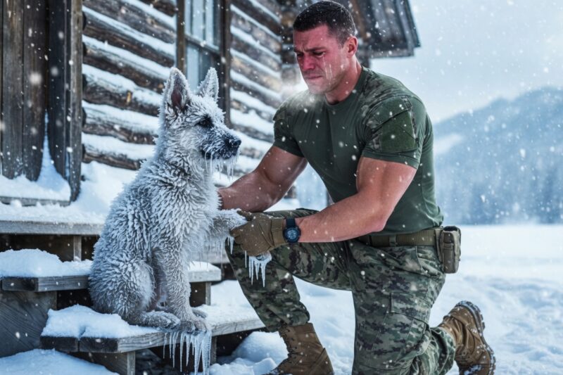 A Navy SEAL Found a Frozen Puppy on His Steps – What He Did Changed His Life 