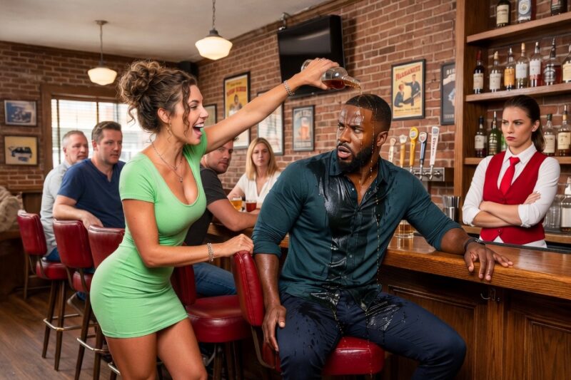 Woman Pours Drink On Black Man At Bar—Froze When He Said “You Just Cost Your Company $100M” 