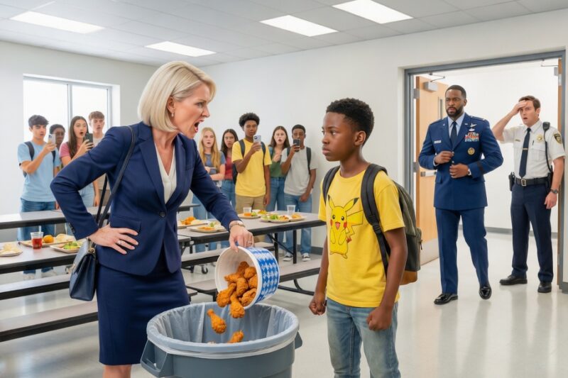 Teacher Threw Black Student’s Food Away — Until Father Walked In Wearing Military Uniform 