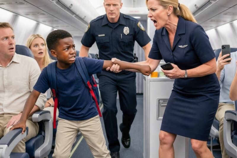 Flight Attendant Dragged Black Child Down Aisle — Seconds Later, His Mom Fired Everyone