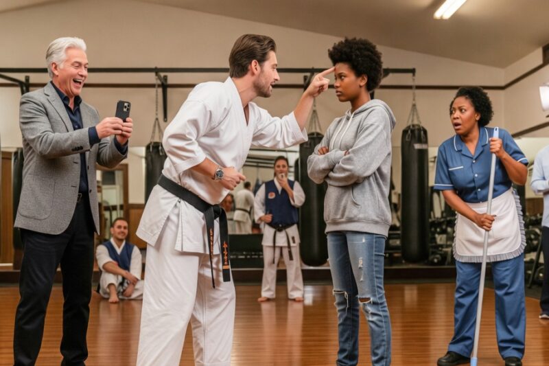 Black Belt Challenged Maid’s Daughter For Fun—Seconds Later Her First Strike Silenced The Entire Gym 