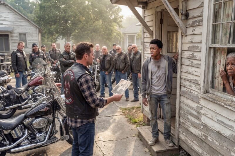 Black Boy Spent Last $10 Helping Hell’s Angel — What 100 Bikers Brought Left Him Speechless 