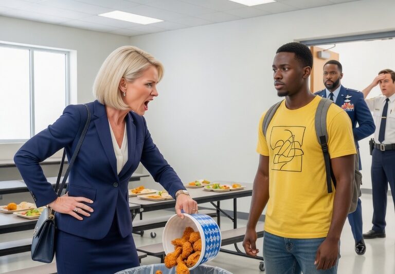 Teacher Threw Black Student’s Food Away — Until Father Walked In Wearing Military Uniform 