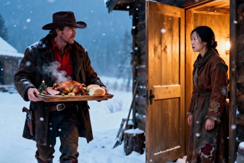 No Food for Christmas Dinner — Until a Lone Rancher Brought a Feast and Became Family 