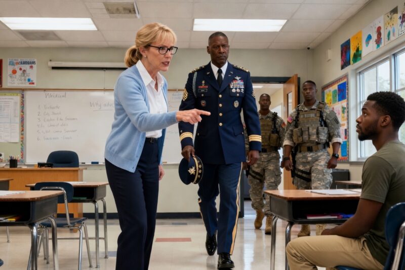 Teacher Calls Black Boy a Liar About His Dad’s Job — Went Silent When 4-Star General Walked In 