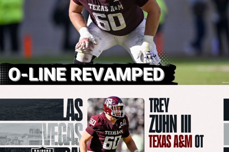 Raiders Complete Massive O-Line Overhaul: Trey Zuhn III Poised as Day 1 Starter in Bold Rebuild