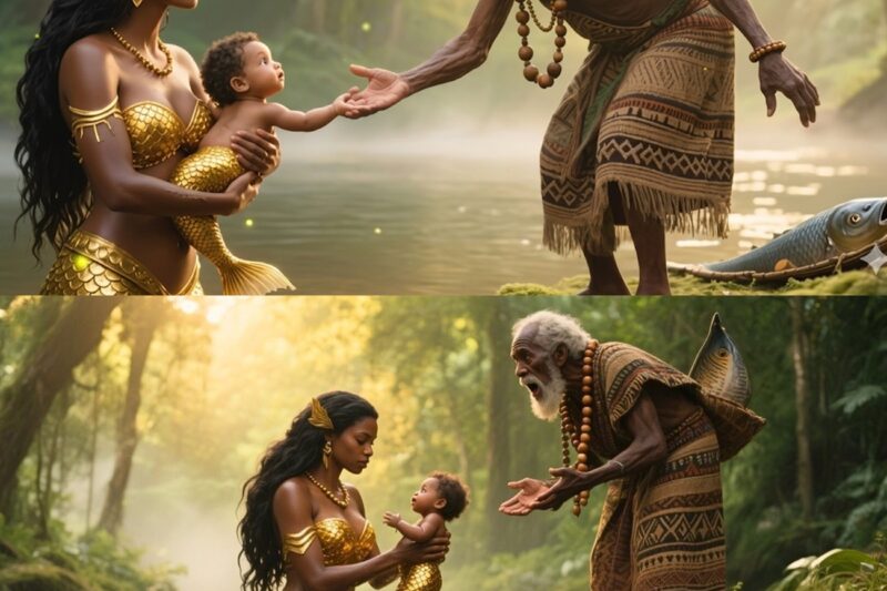 The dying mermaid begged the fisherman to raise her child but on one condition 