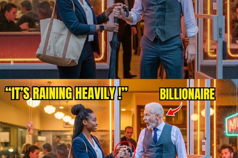 Poor Black Waitress Gave Her Umbrella to an Old Man — The Next Day, He Saved Her Career