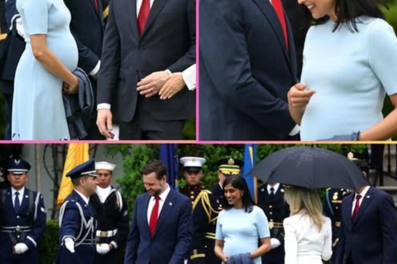 Radiant Usha Vance Dazzles in Baby Blue as She Greeted King Charles at the White House!