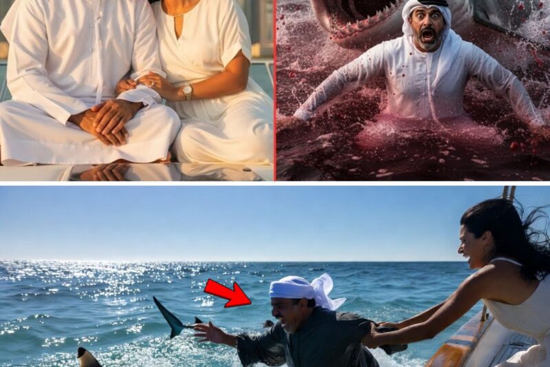Dubai Sheikh Was pushed into Shark Infested Water By His Gold-Digger wife on Their Honeymoon