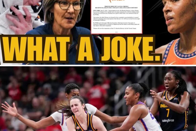WNBA Issues One-Game Suspension to Alyssa Thomas for Fist to Caitlin Clark’s Throat as Media and Fans Demand Stronger Accountability