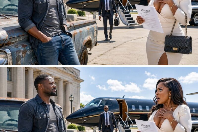 I Drove My Old Truck to the Divorce Hearing—My Wife Smirked Until My Assistant Parked My Jet