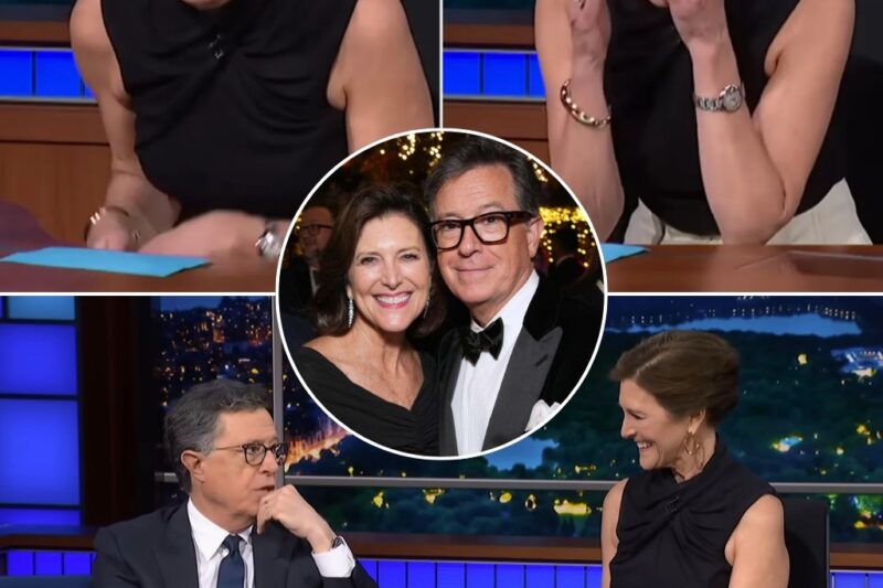 Stephen Colbert left the entire studio in hysterics when he revealed his surprisingly intimate “favorite smell” during a hilarious round of “Colbert Questionert” — and his wife, Evelyn McGee Colbert, instantly turned bright red on live television! 😂❤️ What started as a playful Late Show segment quickly became one of the couple’s most unforgettable viral moments as Stephen doubled down on his answer, leaving the audience screaming with laughter and Evelyn completely caught off guard. 😱 From her priceless reaction to the crowd’s explosive response, fans are calling it one of the funniest and sweetest husband-wife exchanges ever seen on late-night TV. ✨