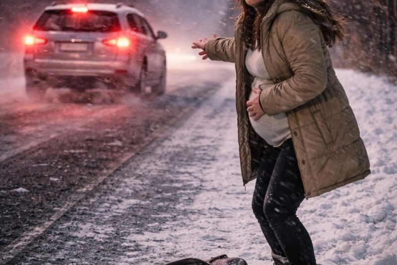 My Husband Left Me on an Icy Highway While I Was in Labor—But He Never Expected Who Would Stop for Me