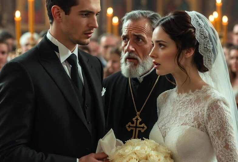 The groom lifted the veil… and the priest suddenly shouted, “Stop the wedding.”