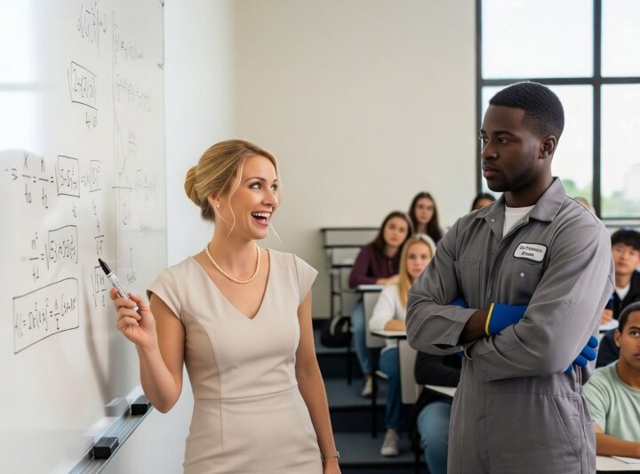 “Solve This Equation and I’ll Marry You” Professor Laughed — Then Froze When the Janitor Solved It 