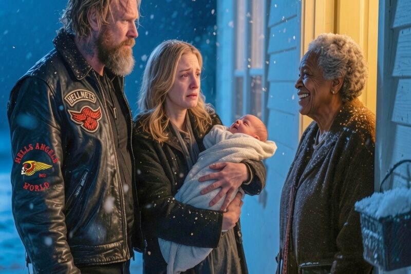 Black Woman Shelters a Freezing Hells Angel’s Family for 1 Night, Days Later Dozens of Bikers Arrive 