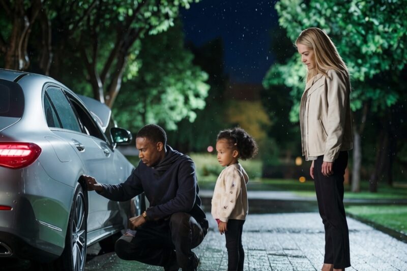 A Struggling Single Dad Helped a Woman Change Her Tire, Turns Out She Is a Millionaire! 