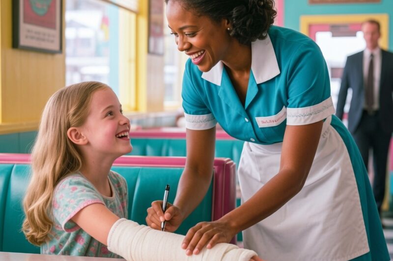 Poor Waitress Helps Lonely Child, Not Knowing Her Dad Was One of the Richest Men Alive