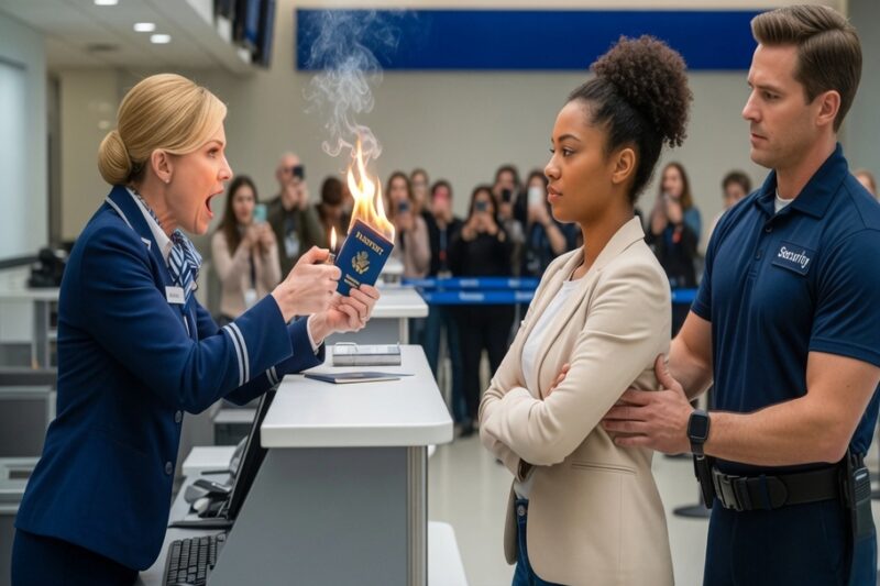Gate Agent BURNS Black Girl’s Passport in Front of All— Unaware She’s the Chief FAA Inspector 