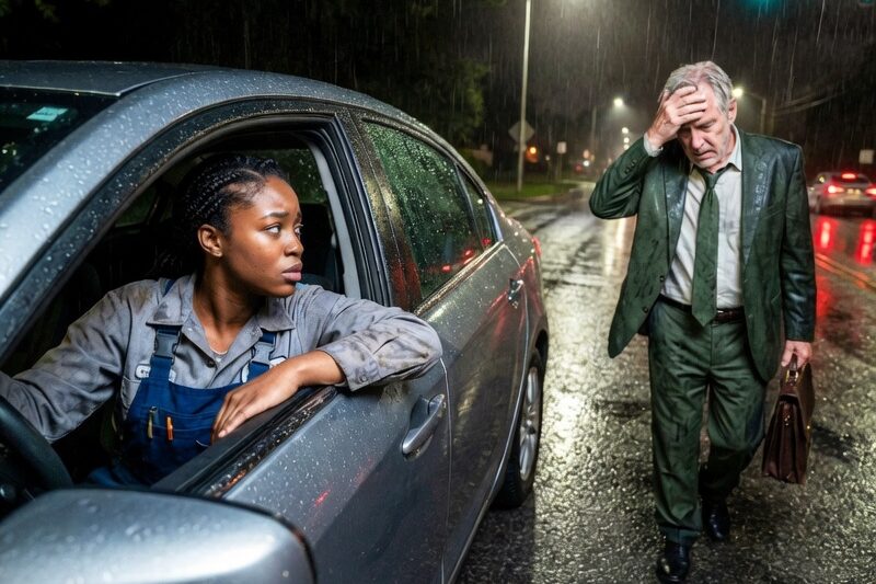 Poor Black Single Mom Helped Old Man Walking in Rain—Next Day, He Changed Her Life Forever