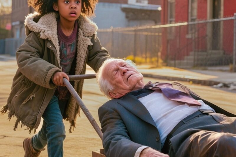 Orphaned Black Girl Saves an Old Man After A Crash, Unaware He’s a Billionaire 