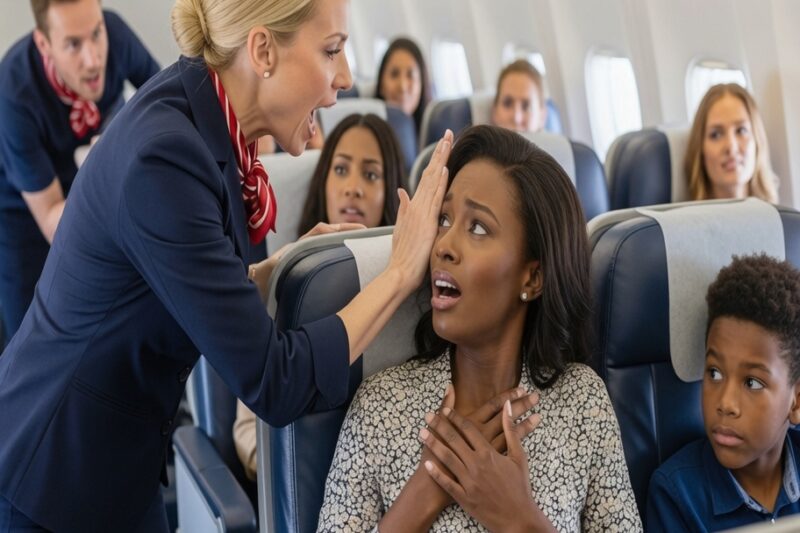 Flight Attendant Slaps Black Mom — CEO Husband Fires the Entire Crew Minutes Later 