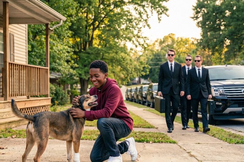 Black Teen Saved Injured Dog—Next Day, Convoy of 15 SUVs Pulled Up To His House 
