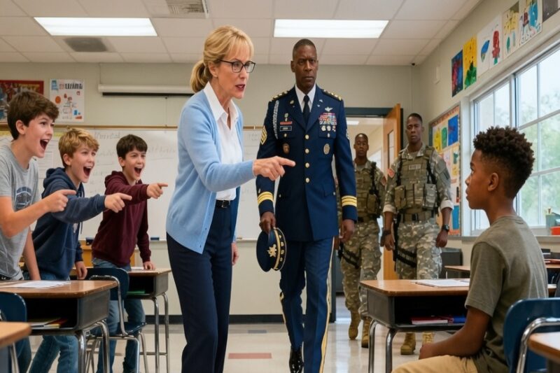 “The Classroom Froze: When the Truth About the ‘Liar’ Boy Walked Through the Door!”