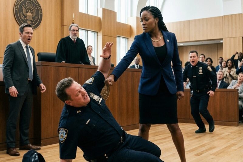 Cop Slapped a Black MP in Court — But Within Seconds, She Knocked Him Out Cold 