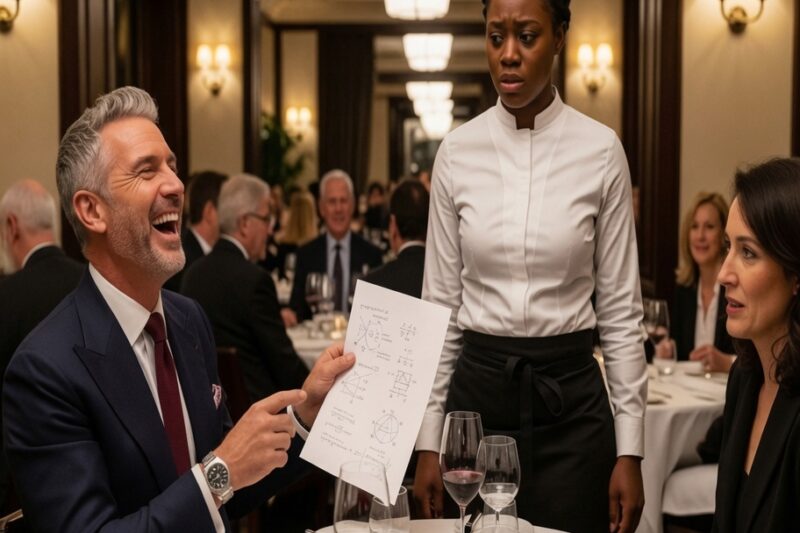 Arrogant Billionaire: ‘Solve This, I’ll Give You Everything’ — Black Waitress Did, His Jaw Dropped 